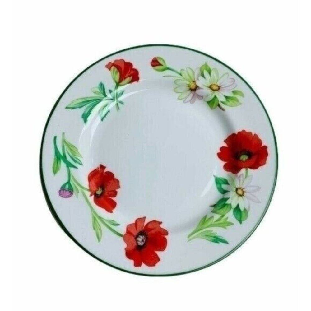 Vintage Royal Worcester Poppies Dish Side Plate Christmas Holiday Serve Decor